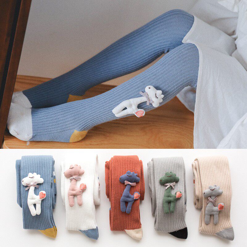 Baby Even foot pants Sox fall pure cotton slim fit small deer hit bottom with pants female child girl child girl pants socks spring and autumn