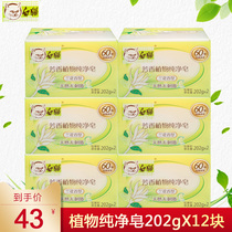  White cat soap Aromatic plant pure soap Laundry soap Underwear soap special soap 202g X2*6 packs Orchid soap