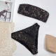 2020 Đồ bơi Âu Mỹ phong cách nóng bỏng bikini nóng bán sequined mới ống xẻ đầu bãi biển đồ bơi bikini sexy - Bikinis