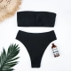 2018 mới Âu và Mỹ INS ống top bikini màu rắn hai dây cao cấp áo tắm xẻ eo gợi cảm