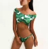 2018ins bikini lá chia áo tắm nữ bikini một bên giày thể thao áo tắm châu Âu và Mỹ bikini đi biển đẹp 2020 kín đáo Bikinis