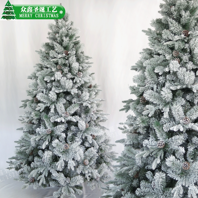 ПЭ бархат Christmas дерево 2,7 метра густого выпадения снега Рождество снег дерево торговый центр магазин дом рождественская декорация сцена