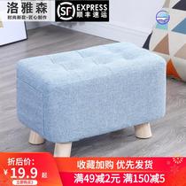 Small stool for home sturdy and durable adult footrest stool short stool wearing shoes stool children chair living room cloth art chair