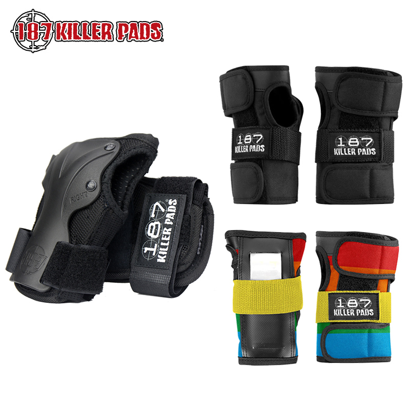 American 187KillerPads wheel slide skater wrist long board children adult protective palm gloves Derby
