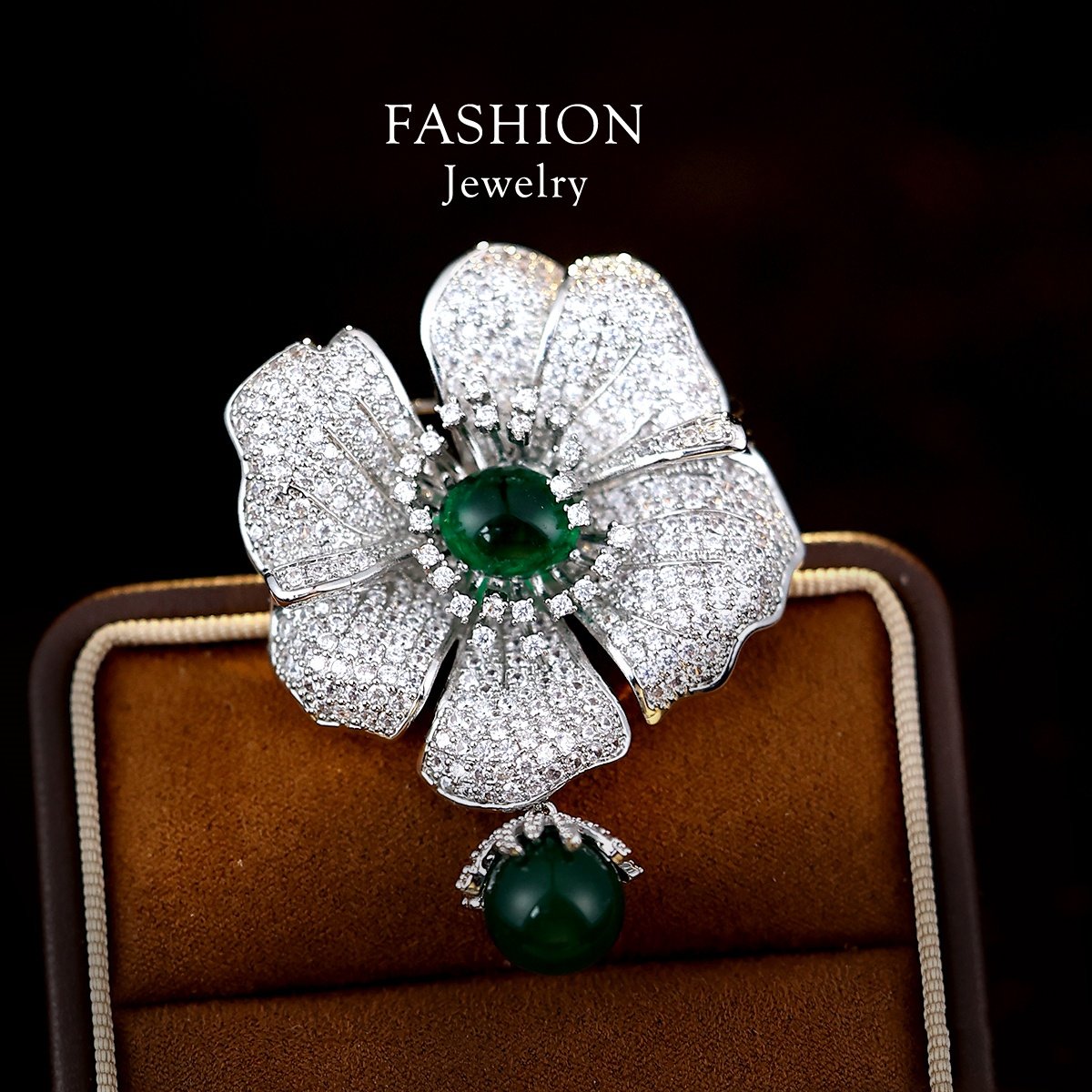 New Chinese-Style Camellia Luxury Brooch, High-End Women's Exquisite and Elaborate Coat Accessory, Blazer, 2025 New Model