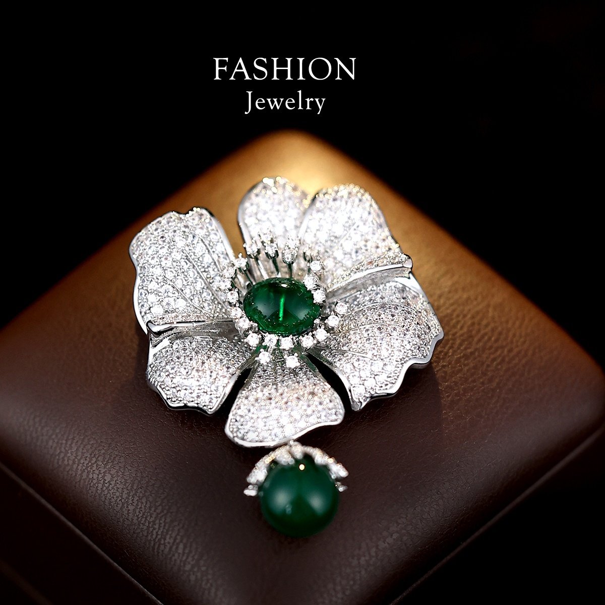 New Chinese-Style Camellia Luxury Brooch, High-End Women's Exquisite and Elaborate Coat Accessory, Blazer, 2025 New Model