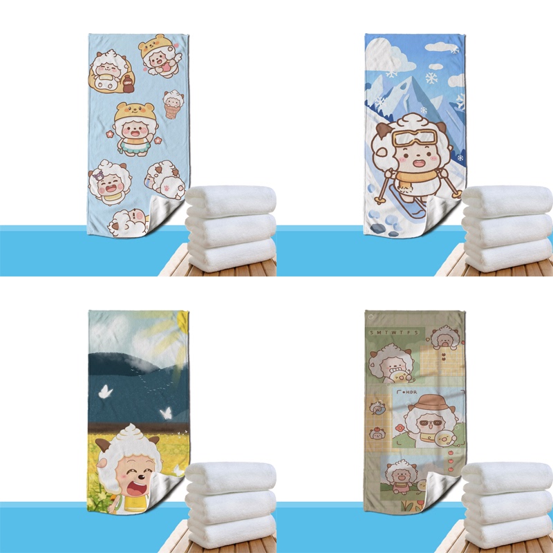 New Style Towel Lazy Sheep Fashionable and Cute Quick-Drying Sweat-Wiping Pad for Fitness Equipment Sports Towel Bath Towel New Style Towel Lazy Sheep Fashionable and Cute Quick-Drying Sweat-Wiping Pad for Fitness Equipment Sports Towel Bath Towel