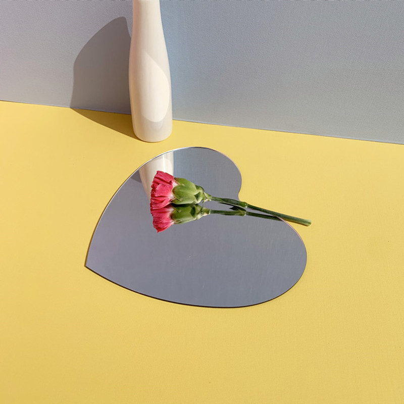 Square photo mirror photography props DIY venue decoration oval shaped acrylic shatter-proof makeup mirror