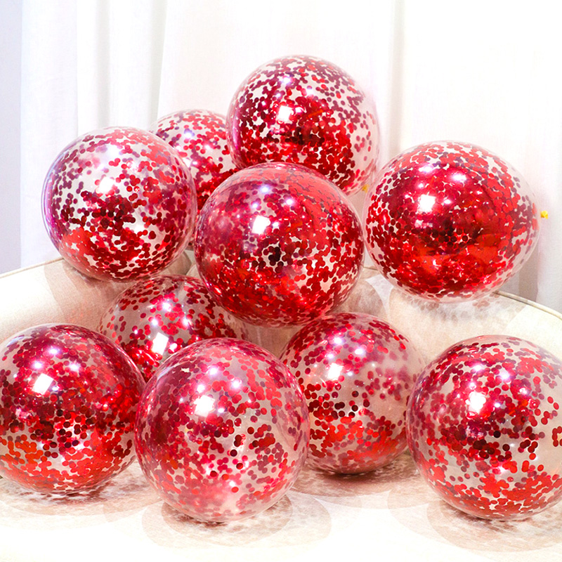 Birthday party golden transparent balloon net red opening shopping mall store celebration scene layout wedding decoration wedding room decoration