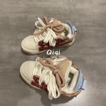 Qiqi master sports shoes new autumn all-match casual bread shoes womens thick-soled sneakers womens shoes