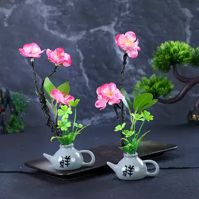 Hotel set plate decoration flower dishes embellishment creative flowers and grass body sushi cold dish cold dish dining plate decoration small ornaments