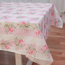 European elegant rose tablecloth pink white striped floral rose table coffee table rectangular cover cloth picnic cloth