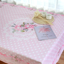 Tablecloth waterproof oilproof no-wash anti-scalding tableclothcloth household coffee table mat pink girl heart rectangular tablecloth