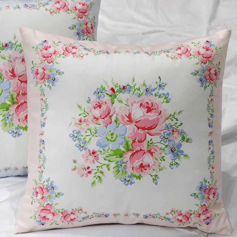 Holding pillow Pink Rose Sofa Back Cushion Living-room Bedroom Leaning Against Pillow Blue Short Plush Office Waist Pillow Back Cushion