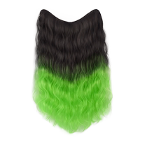 Wig piece for women one-piece Paris painting dyed gradient water ripple hair extension piece to increase hair volume fluffy long hair curly hair patch