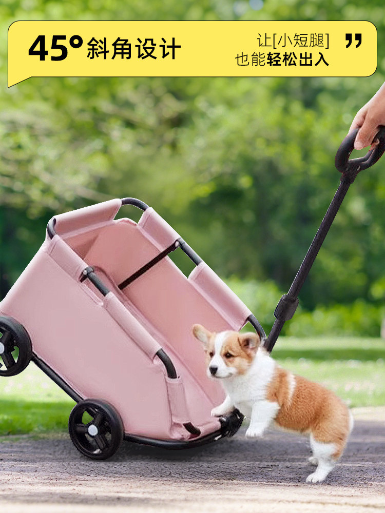 Pet Dog Stroller Is Lightweight and Foldable, Cat Trolley Box, Small Dog Walking Stroller, Special Stroller for Walking Dogs When Going Out