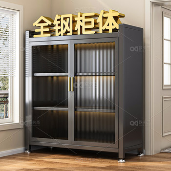 Kitchen Thickened Storage Rack, Floor-Standing Multi-Layer Microwave Oven, Household Cupboard, Storage Cabinet, Multi-Functional Storage Cabinet, Cupboard