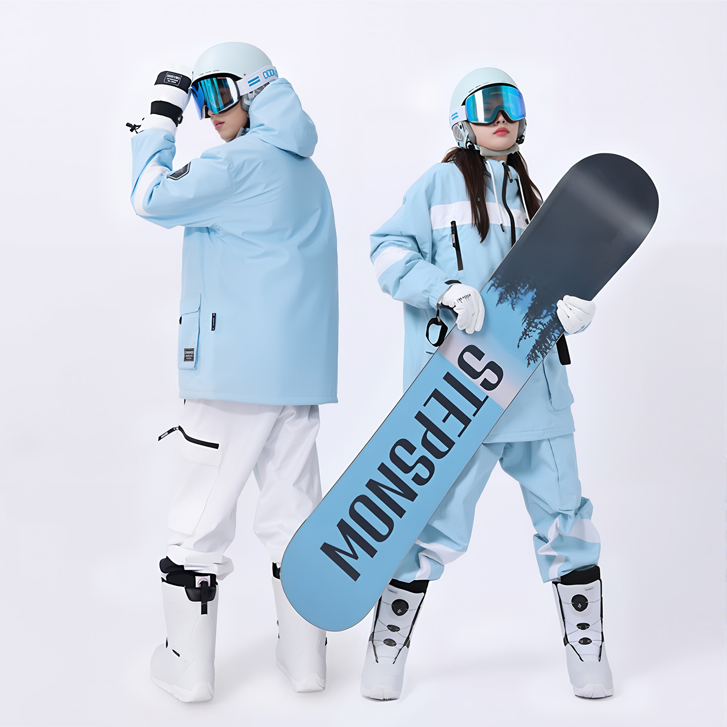 oddivski snowboarding clothing men's and women's winter ski clothing thickened hooded professional waterproof loose ski pants new