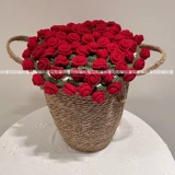 Плетеное одеяло, набор материалов, диван на день матери, «сделай сам», связать своими руками, розы, букет, подарок на день рождения