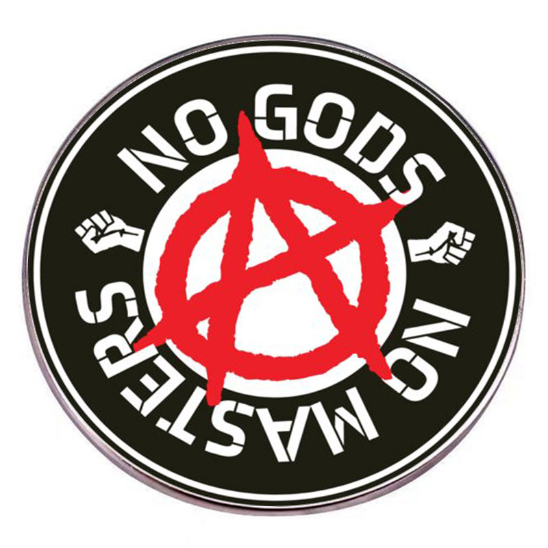 People's Movement in Their Own Hands Brooch Anarchy Disorder-Free Pin Metal Alloy Badge Accessory