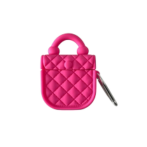 Wen Xia ins Barbie pink small fragrance rhombus bag suitable for Airpods protective cover Airpods2 3rd generation Apple wireless Bluetooth headphone cover AirpodsPro new silicon