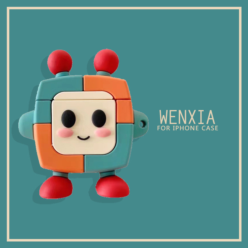 Warm Xia Ins Super Robot applies Apple Airpods protective sleeves 2 Gen silicone Huawei Freebuds3 4i Wireless Bluetooth headsets 4 Generation Pro anti-fall cartoon cute