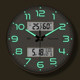 Luminous clock living room wall clock radio wave dual display