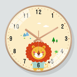 Cartoon Simple Silent Bedroom Small Wall Clock for Children's Room, Living Room, Home Use, 2024 New Model, No-Drill Wall-Mounted Clock