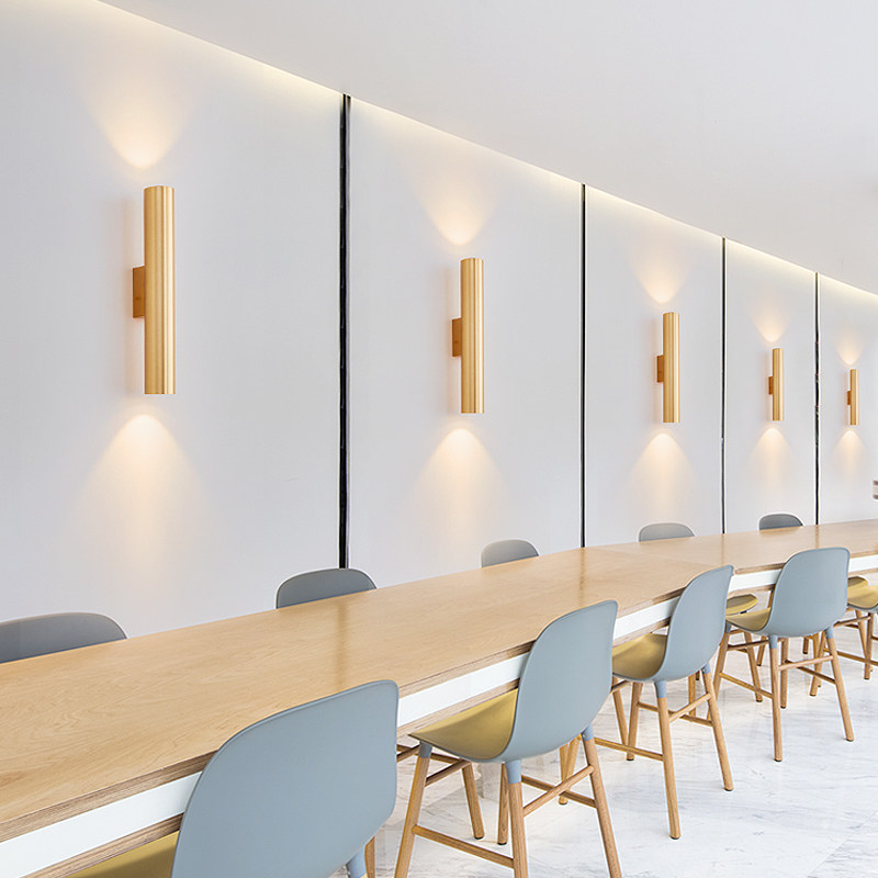 Jin headlamp double wall lamp punch-free Nordic retro bedside living room aisle wall lamp bathroom dining room Nordic style