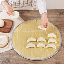 Bamboo WU Made Round Dumplings Curtain Home Table Mat Meal Cushion With Water Dumplings Mat Thickened Nonstick Cover Curtain Dumplings