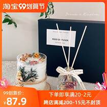 Hand as dry flower scented lavender candle no fire incense box suit girlfriends new wedding bridesmaid accompanied by the gift of a gift