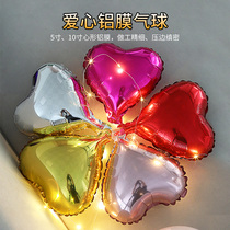 Birthday Party Aluminum Foil 5 Inch 10 Inch Pink Loving Shaped Aluminum Film Balloon Wedding House Decoration Wedding arrangement Red