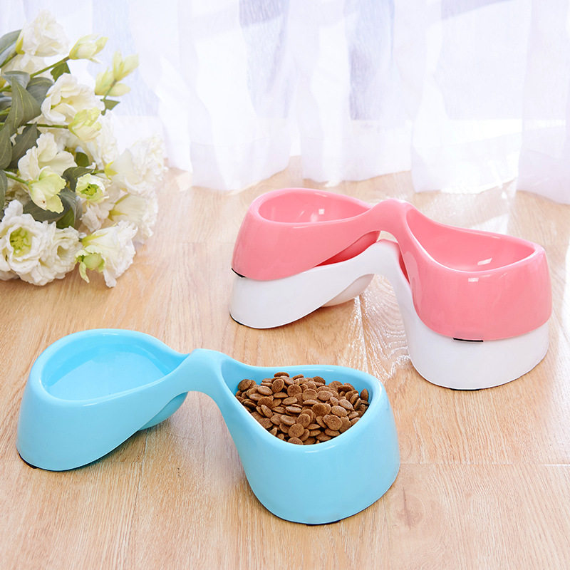 Dog Twin Bowl Cat Basin Eating Basin Dual-use Cat Rice Bowl dog Bowl Leakproof Drinking Water Cat Food Bowl Pet Bowl bowl Bowl Dog Rice Bowl
