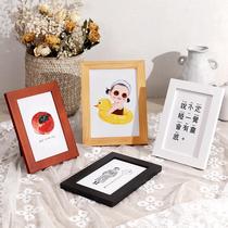 Customize a4 solid wood photo frame swinging table hanging wall 5 inch 6 inch 7 inch 8 inch photo wall creative picture frame solid wood framed picture frame