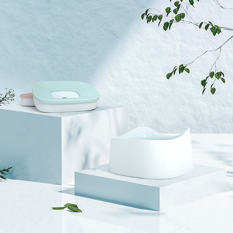 New pet floating drinking water bowl not wet mouth bowl splash water bowl pet drinking water fountain not wet mouth cat bowl dog bowl
