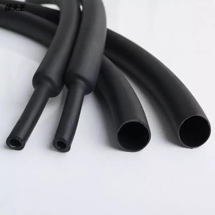 4 8mm black waterproof insulation casing hot melt tube thermal shrinkage tube with glue double wall thermal shrinkage tube customized