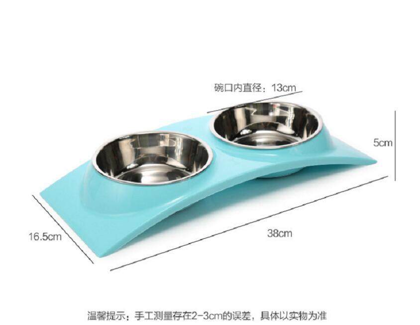 Dog Bowl Cat Bowl Large Stainless Steel Dog Basin Dog Eating Basin Teddy Gold Wool Dog Rice Bowls Non-slip Abrasion Resistant Pet Bowl