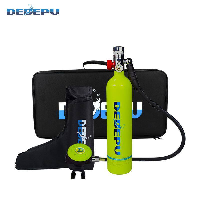 Underwater scuba respirator small oxygen bottle mouthpiece tank portable deep diving equipment snorkeling mask professional full set
