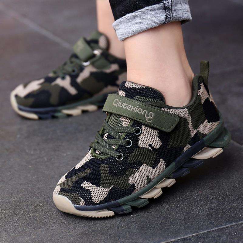 Children's sneakers 4 boys' shoes spring and autumn new little boy mesh shoes 5 camouflage children's shoes 6-12 years old running shoes