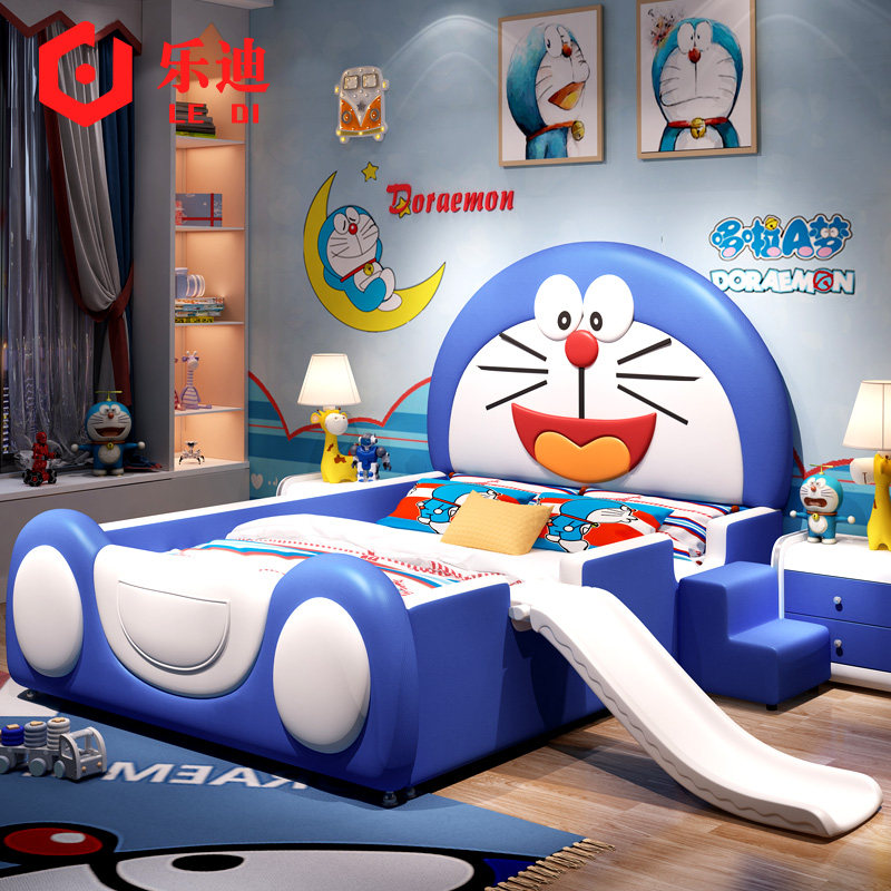 Child Bed Girl Princess Bed Boy With Guardrails With Slide Ladders Single Bed Girl Dreamy Castle Cute Cartoon Bed