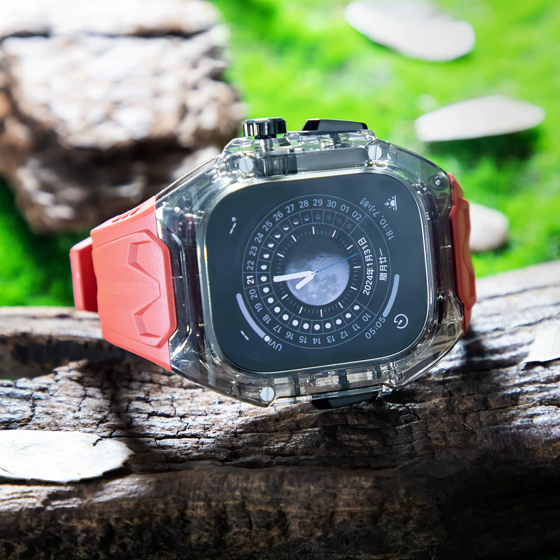Применимый ремешок AppleWatch Apple Watch Apple Watch Ultra1/2 Edition iWATCH (iWatch Dai Lambo модифицирован прозрачный чехол S9 высокого уровня 49мм 49мм