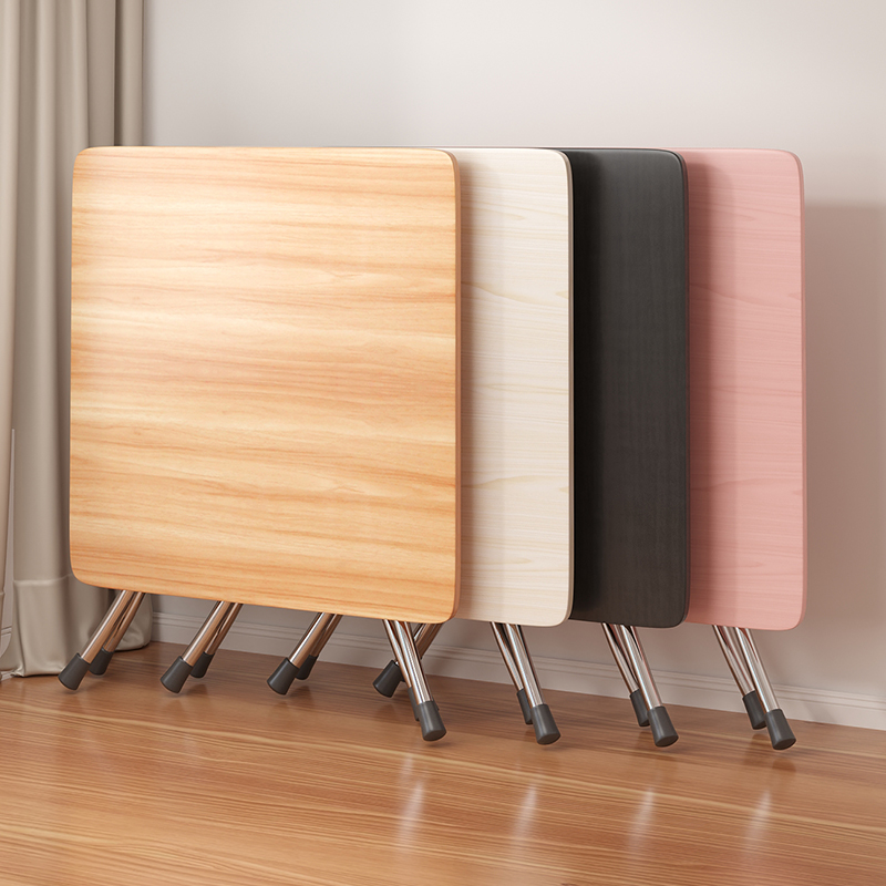 Shrinking stalls foldable foldable rental house with portable square table dining table dining table for household small