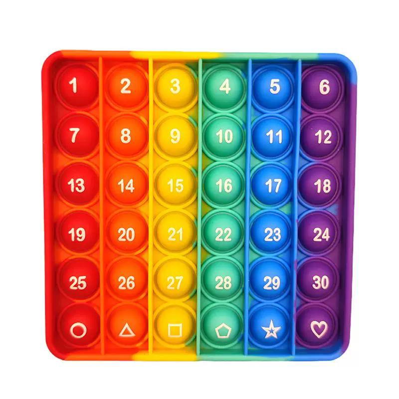 Круглая силиконовая клавиатура Pop It, игрушки-игрушки Bubble