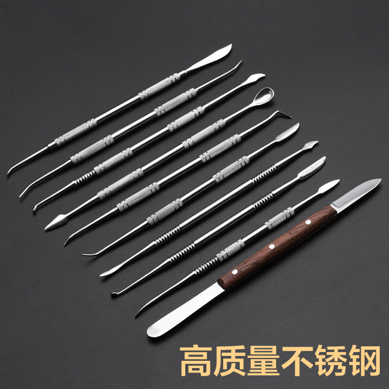 Dental cement powder adjustment knife tooth curette probe sticky powder filler photosensitive knife resin dressing knife mechanic wax knife