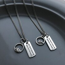 Necklace mens tide summer 925 sterling silver vows alliance couple necklace a pair of sterling silver creative personality Net red sweater