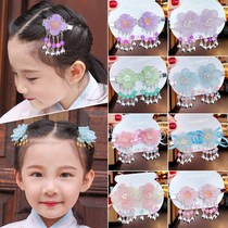 Girls Hanfu headdress Summer childrens ancient style headdress Little girl hairpin Ancient style accessories Girls side clip hairpin