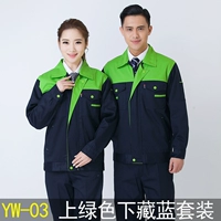 YW-03 зеленый верх и темно-синий костюм