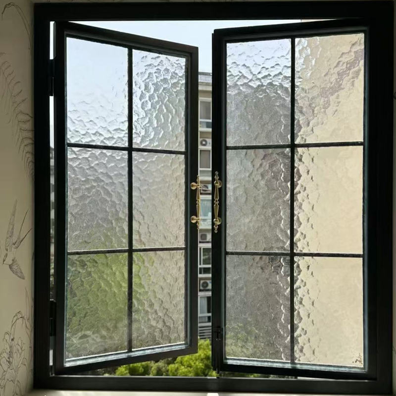French-Style Retro Minimalist Lattice Window Aluminum Alloy Casement Window Indoor Glass Partition Window Pastoral Style Kitchen Lighting Window