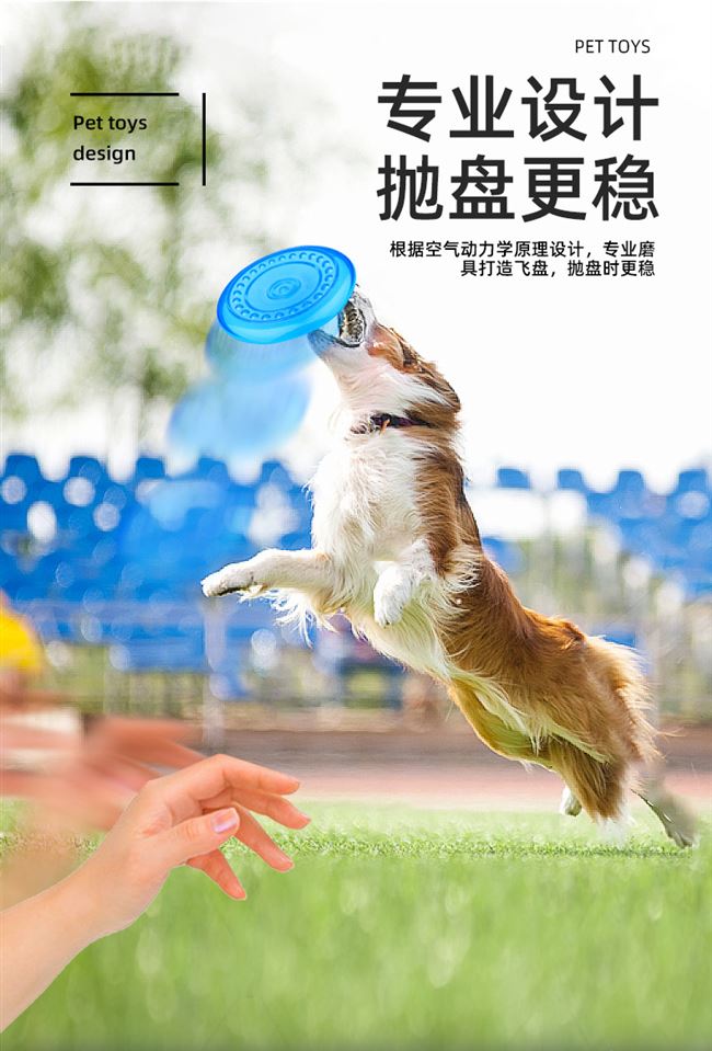 Frisbee Frisbee huấn luyện chó huấn luyện Frisbee huấn luyện chó vật nuôi đặc biệt chó ngựa mềm chống cắn Border Shepherd Golden Retriever cung cấp đồ chơi cho chó - Mèo / Chó Đồ chơi