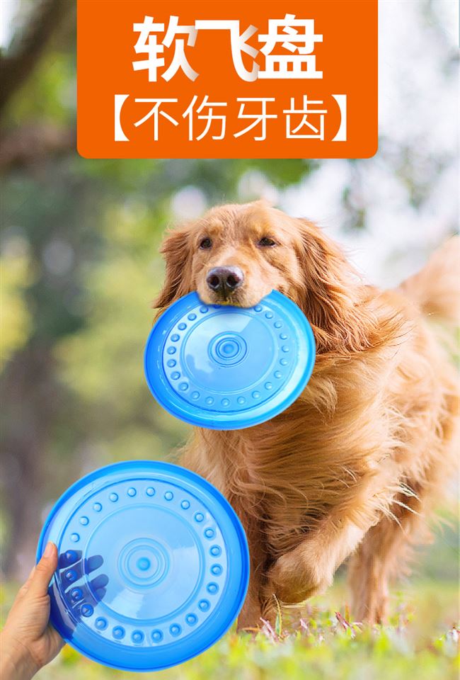 Frisbee Frisbee huấn luyện chó huấn luyện Frisbee huấn luyện chó vật nuôi đặc biệt chó ngựa mềm chống cắn Border Shepherd Golden Retriever cung cấp đồ chơi cho chó - Mèo / Chó Đồ chơi